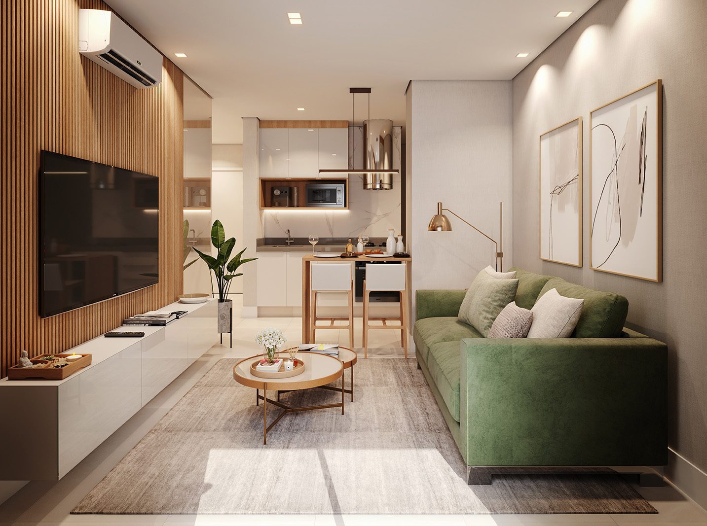 SALA E COZINHA AMERICANA